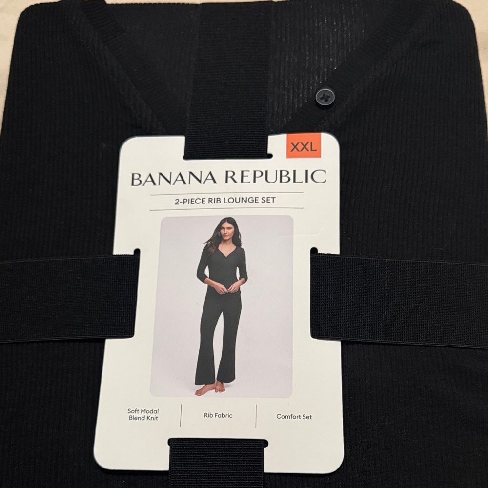 Banana Republic Black Ribbed Jumpsuit